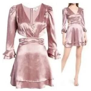 NWOT Women's RAHI Luster Cutout Mini Dress Antique Rose – Sz Med